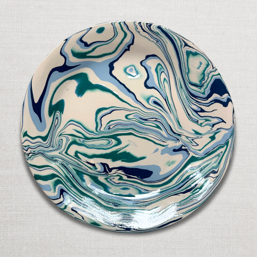 Marbled Dinner Plate in Bora Bora (BC #724)