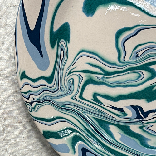 Marbled Dinner Plate in Bora Bora (BC #724)