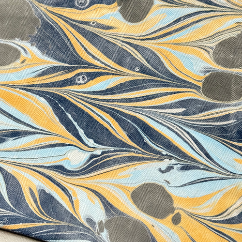 Hand Marbled One-of-a-Kind Zipper Pouch (#P15)