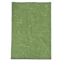 5' 7.5" x 9' Black Point Mercantile Splatter Painted Canvas Mat #25