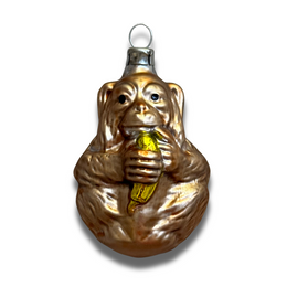 Nostalgic Monkey with Banana Ornament