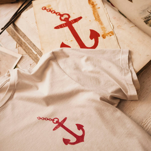 John Derian x SKU SS Anchor Tee
