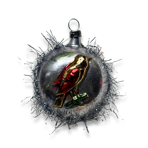 Nostalgic Bird Ball with Tinsel Ornament