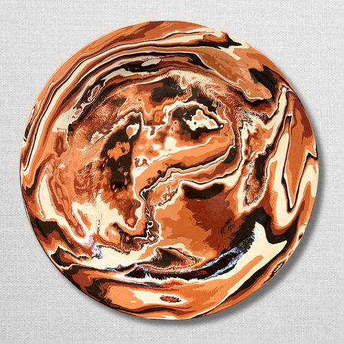 Marbled  Presentation Plate in Bhoutan (BH #759)