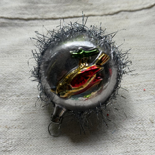 Nostalgic Bird Ball with Tinsel Ornament