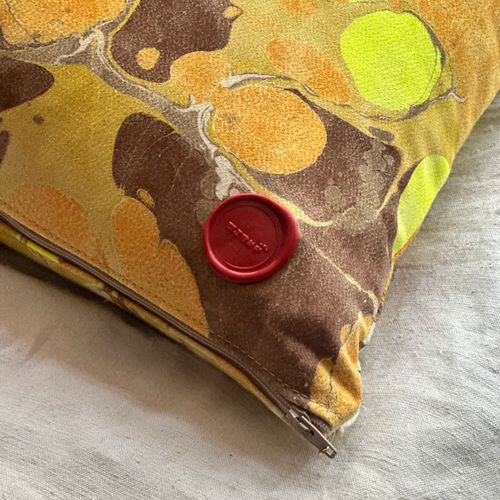 Hand Marbled One-of-a-Kind Pillow (SW718)