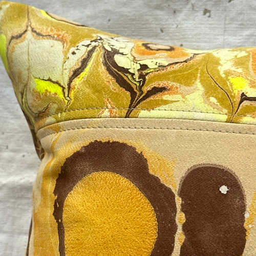 Hand Marbled One-of-a-Kind Pillow (SW718)