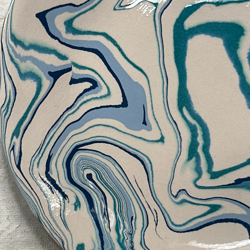 Marbled Dinner Plate in Bora Bora (BC #725)