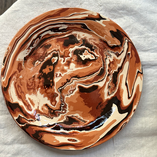 Marbled  Presentation Plate in Bhoutan (BH #759)