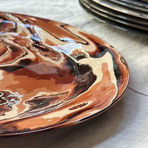 Marbled  Presentation Plate in Bhoutan (BH #759)