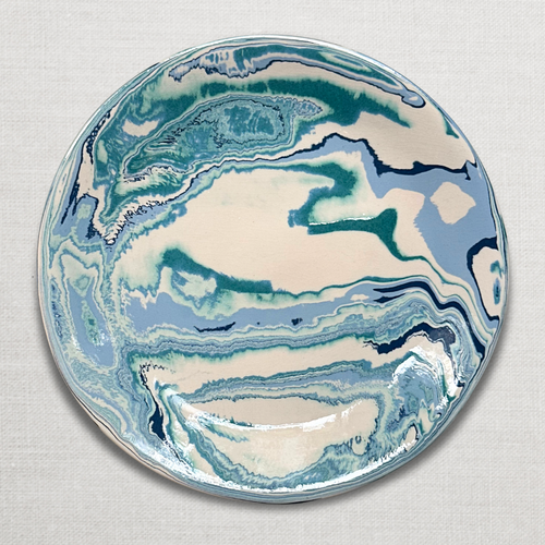 Marbled Dinner Plate in Bora Bora (BC #726)