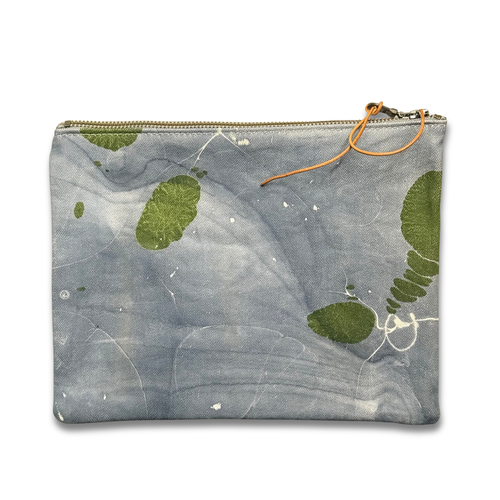 Hand Marbled One-of-a-Kind Zipper Pouch (#P16)