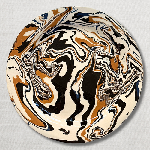 Marbled  Presentation Plate in Lisbonne (LB #760)