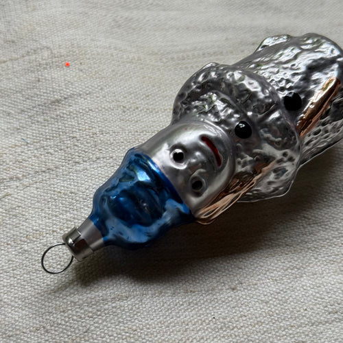 Nostalgic Snowman with Blue Hat Ornament