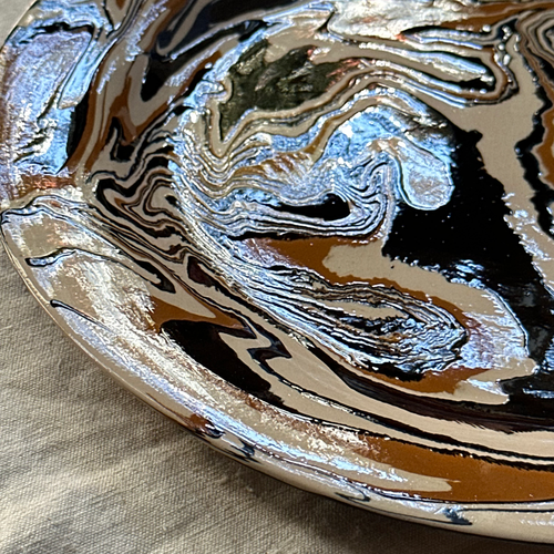 Marbled  Presentation Plate in Lisbonne (LB #760)