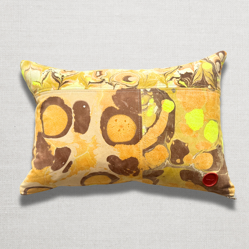 Hand Marbled One-of-a-Kind Pillow (SW718)