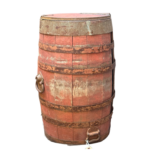 19th-century Painted Barrel