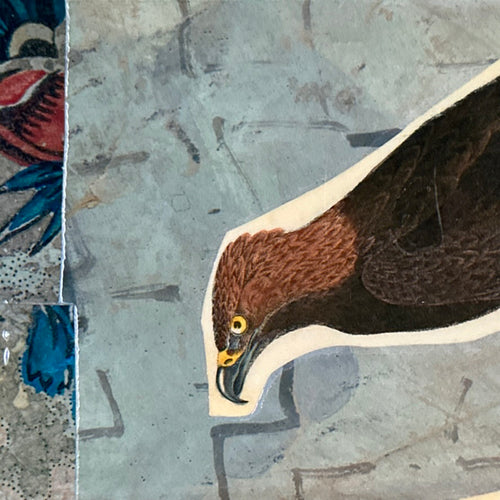 One of a Kind Collaged Birds Table Mat (#628)