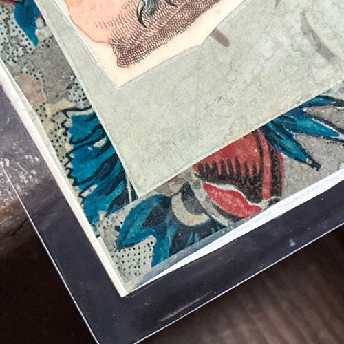 One of a Kind Collaged Birds Table Mat (#628)