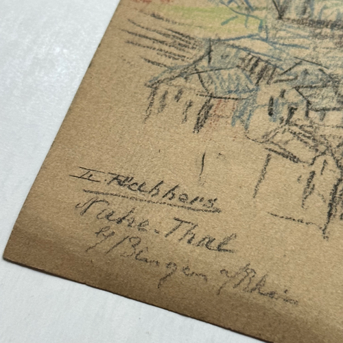 Evert Rabbers Early 20th-century Landscape Drawing (ERL52)