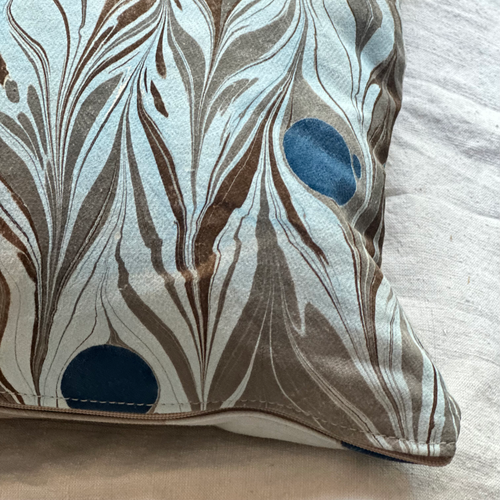 Hand Marbled One-of-a-Kind Pillow (SW719)