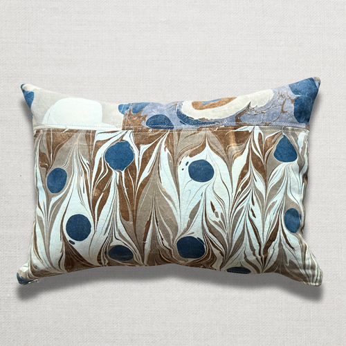 Hand Marbled One-of-a-Kind Pillow (SW719)