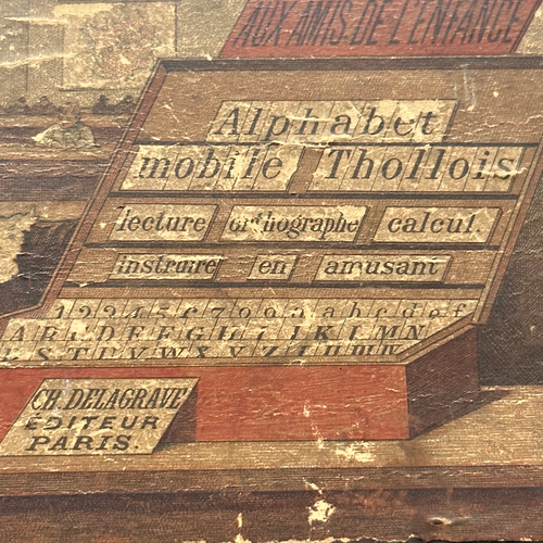 19th-century Alphabet Mobile Thollis Tin Letter Game