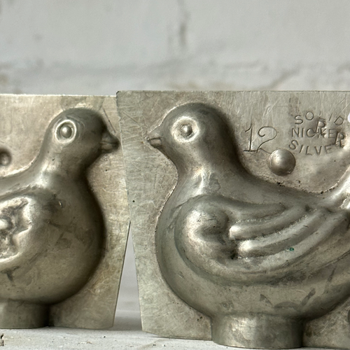 Antique Chocolate Bird Tin Mold (#29)