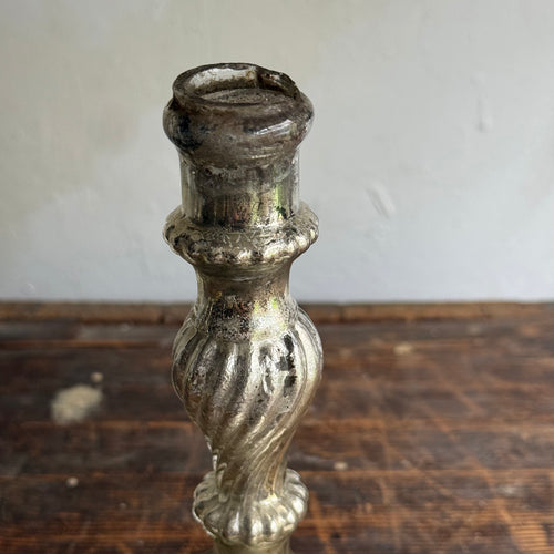 19th-century Mercury Glass Candle Holder (#10-2)