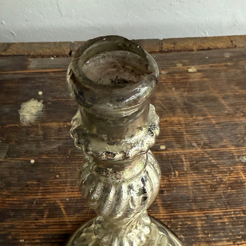 19th-century Mercury Glass Candle Holder (#10-2)