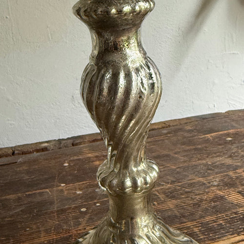 19th-century Mercury Glass Candle Holder (#10-2)