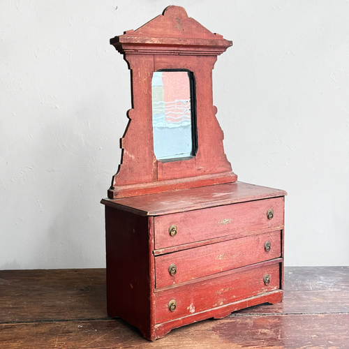 Early 20th-century Painted Miniature Doll's Chest