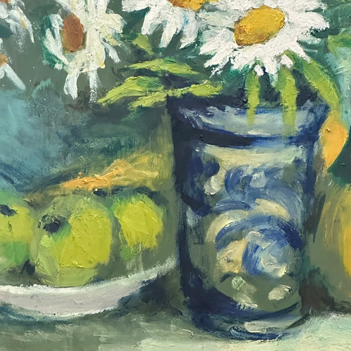 Mid 20th-century Dutch Daisies Still Life Painting