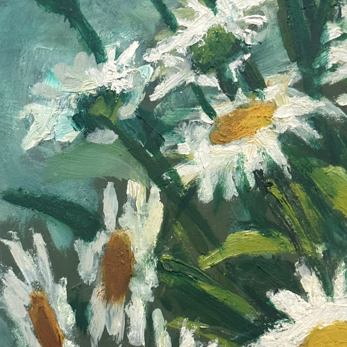 Mid 20th-century Dutch Daisies Still Life Painting
