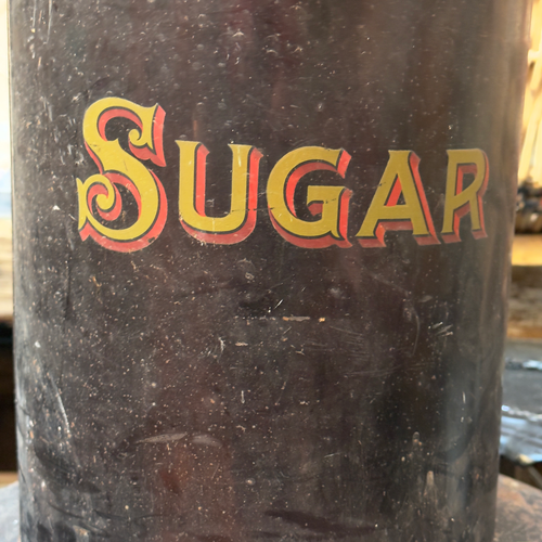 19th-century American Sugar Tin Container