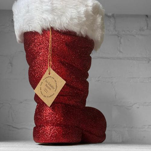 Red Glitter Boot Bucket