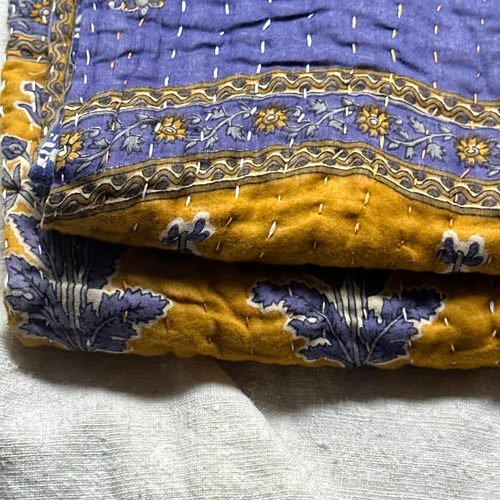 Vintage Sari Double Bedcover (#602)