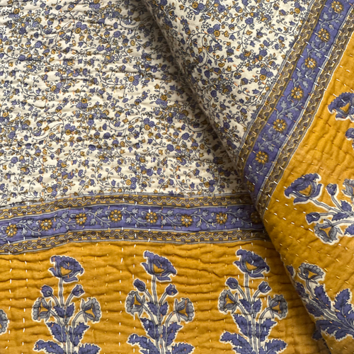 Vintage Sari Double Bedcover (#602)