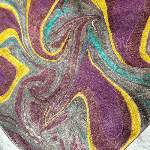 Hand Marbled One-of-a-Kind Zipper Pouch (#P02)
