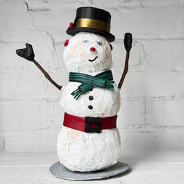 Papier-Mâché Snowman