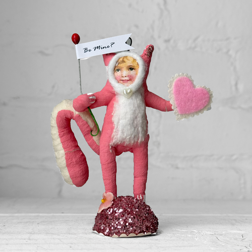 Spun Cotton Valentine's Day Skunk With Heart Figure #2