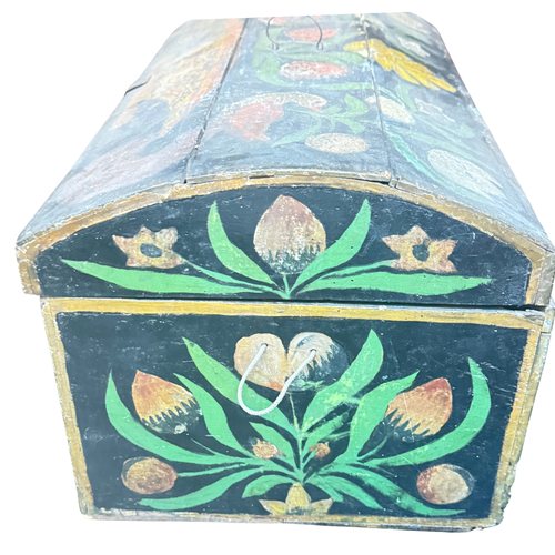 18th-century French Painted Trunk