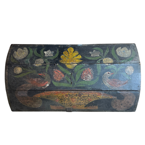18th-century French Painted Trunk
