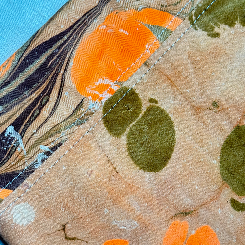 Hand Marbled One-of-a-Kind Zipper Pouch (#P19)