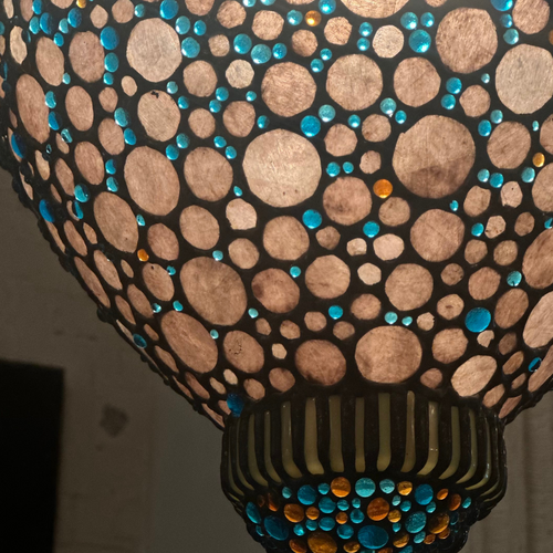 Glass "Majarincess” Lantern in Blue by Adam Kurtzman