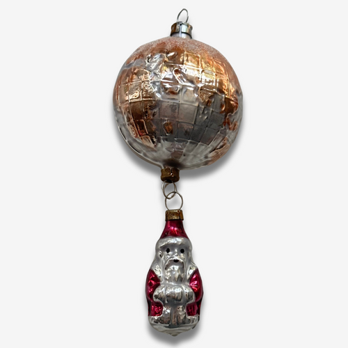 Nostalgic Santa and Globe Ornament