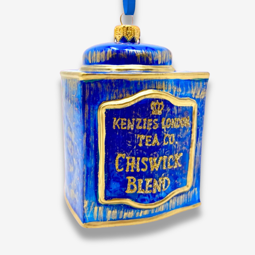 Chiswick Tea Tin Glass Ornament