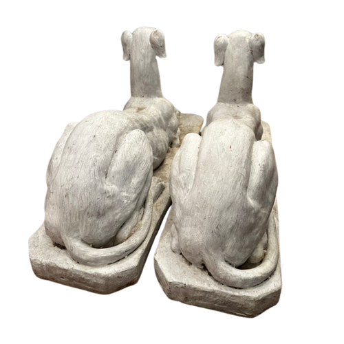 Pair of Vintage Garden Greyhound Statues