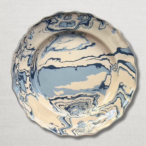 Marbled Scalloped Plate in Belle Île (BI #769)