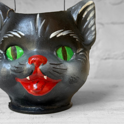 Nostalgic Papier-Mâché Cat Candy Bucket